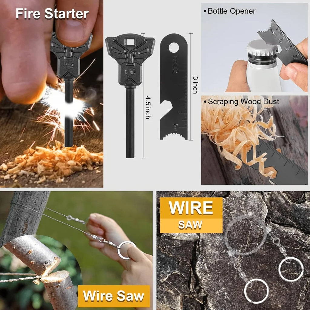 142-Piece Professional Survival And First Aid Kit with Carry Bag Ideal for Camping and Outdoor Adventure Lovers - Macgyverzoutpost