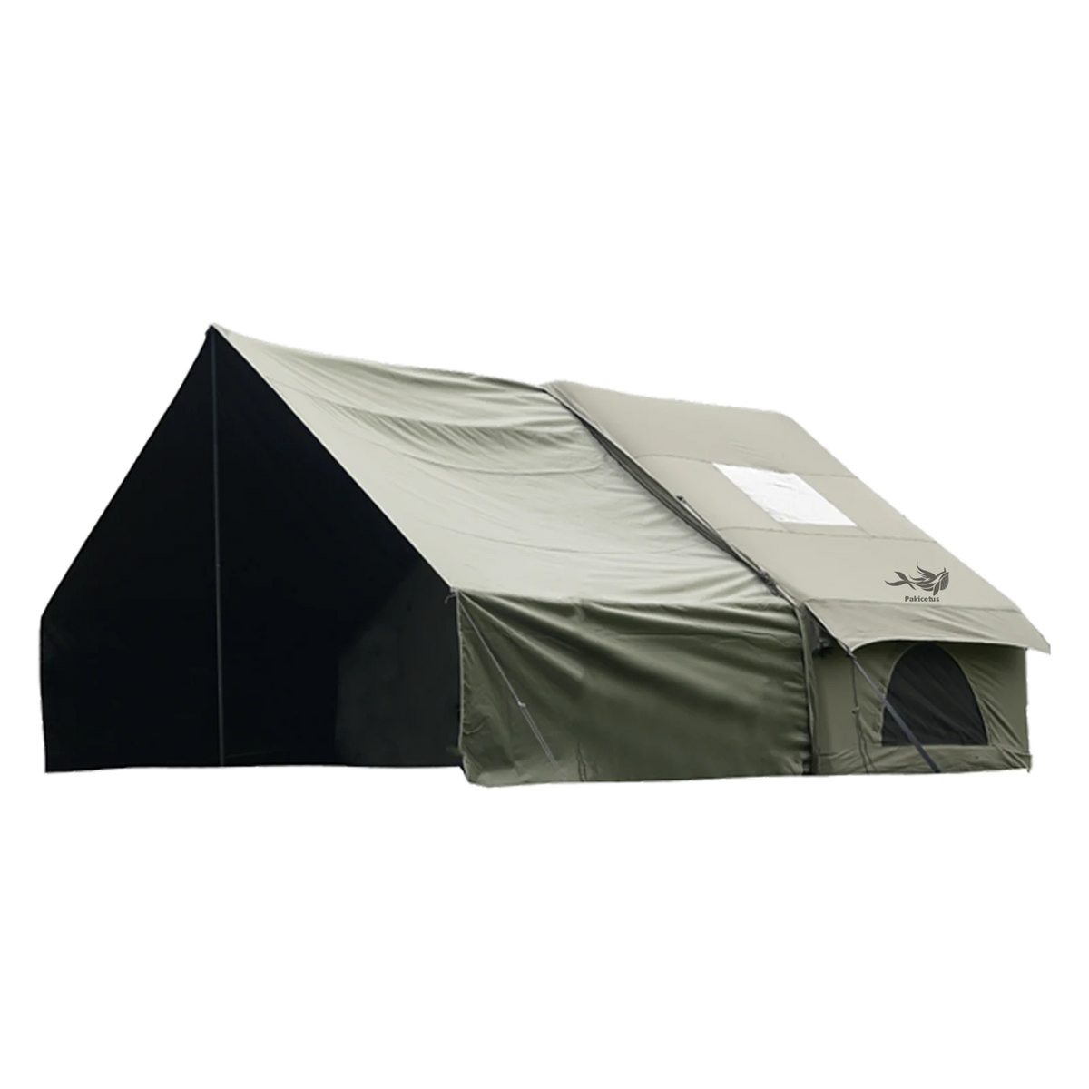 PAKICETUS Large Luxury Inflatable Glamping Tent with Manual Hand Pump, Easy Setup 4 Season Anti-Snow Spacious Family Shelter, Weatherproof Air Tent - Macgyverzoutpost