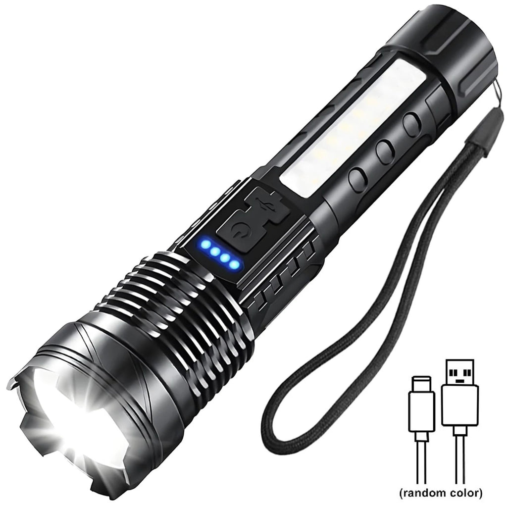Rechargeable LED Flashlights, Super Bright Handheld Flashlight, 7 Modes with COB Work Light, Tactical Flash Light for Home or Personal use - Macgyverzoutpost