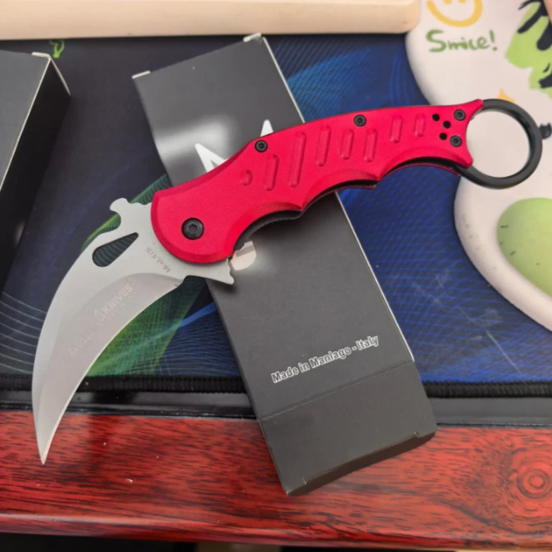 Factory Direct Portable Tactical Karambit Knife with High-Grade Nylon Fiber Handle US Stock Multi-Purpose Outdoor Knife OEM Custom Available Fast Delivery Ideal Holiday Present