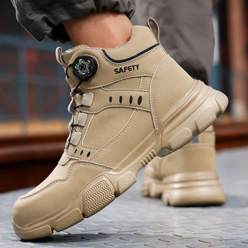 All Season Industrial Safety Shoes for Men Women Steel Toe Sneakers with Impact Resistant Steel Toe Cap Lightweight Comfortable Design for Construction Work, Wear Resistant Durable