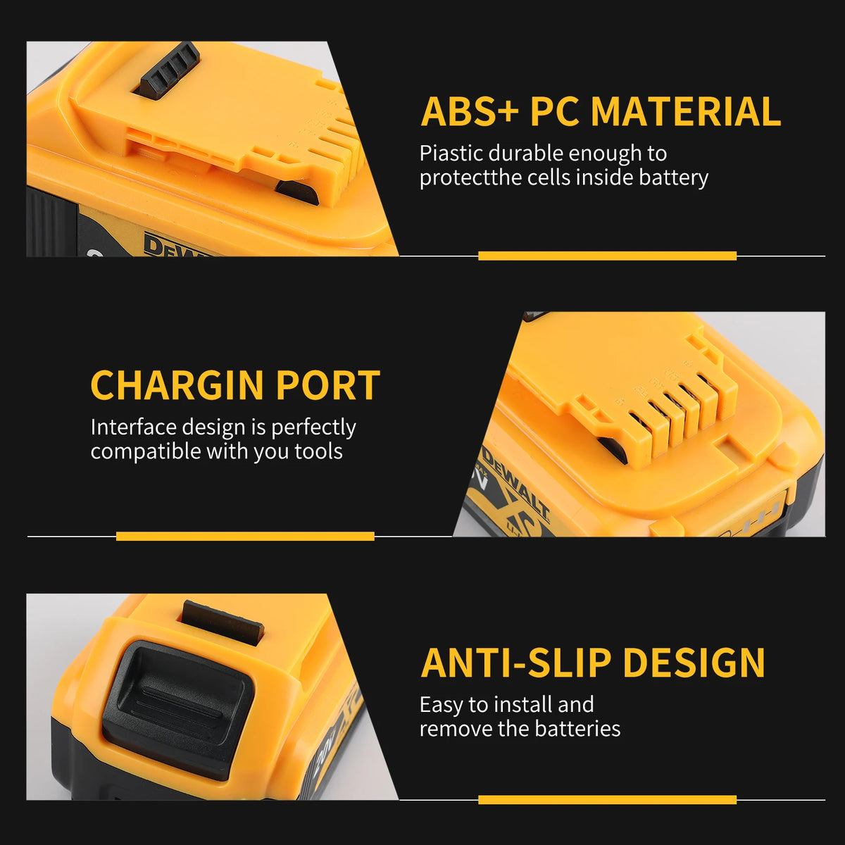 DEWALT DCB206 20V 6.0Ah Lithium Battery, XR High Capacity Cordless Power Tool Battery with LED Fuel Gauge