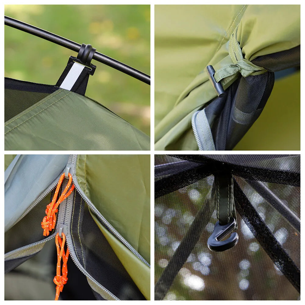Night Cat Upgraded Backpacking Tents 1- 2 Persons Easy Clip Setup Camping Tent Adults Heavy Rainproof Compact Lightweight - Macgyverzoutpost