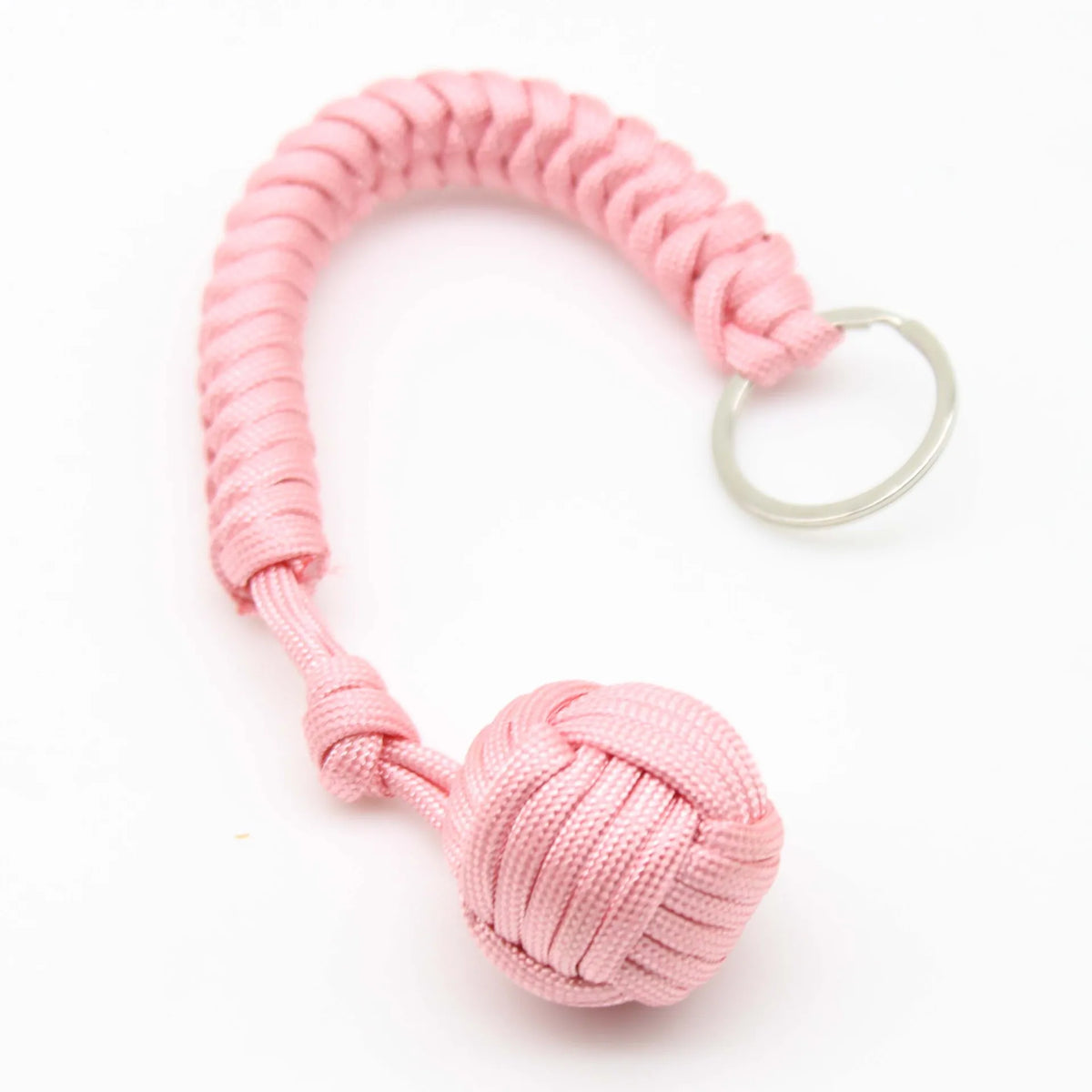 Outdoor Security Protection Black Monkey Fist Steel Ball for  Self Defense Lanyard Survival Key Chain