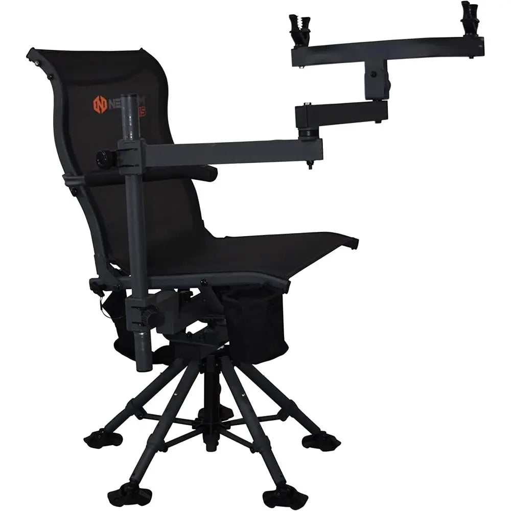 Dual-Axis Swivel Shooting Rest - Portable Rocking Chair for Hunting and Camping