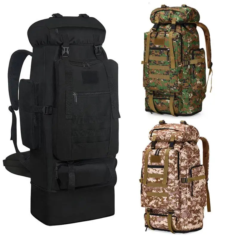 1pc 90L Hiking Daypack Backpack Expandable Waterproof Rucksack Camping Outdoor Sport Traveling Large Capacity - Macgyverzoutpost