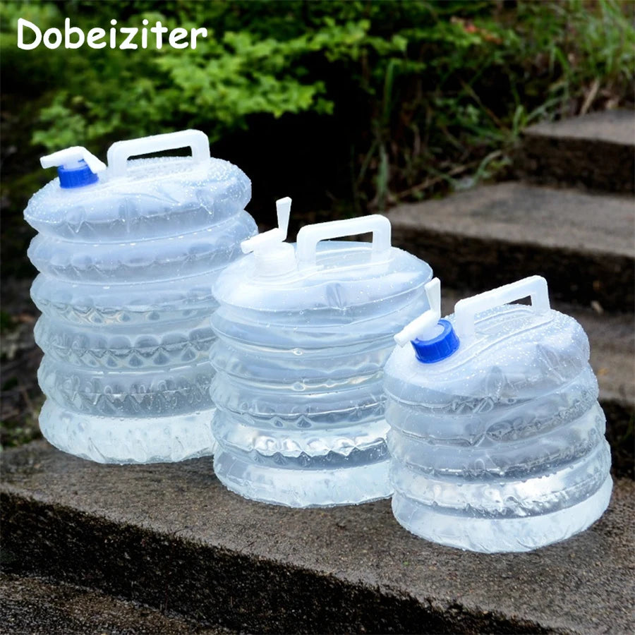 Portable 5/10L /15L Outdoor Foldable Collapsible Drinking Car Water Bag Carrier Container