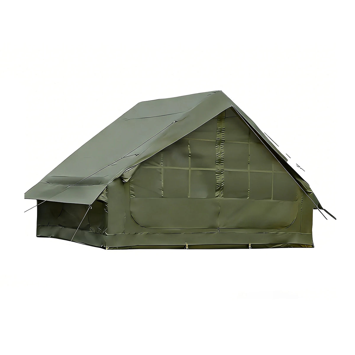 PAKICETUS Large Luxury Inflatable Glamping Tent with Manual Hand Pump, Easy Setup 4 Season Anti-Snow Spacious Family Shelter, Weatherproof Air Tent - Macgyverzoutpost
