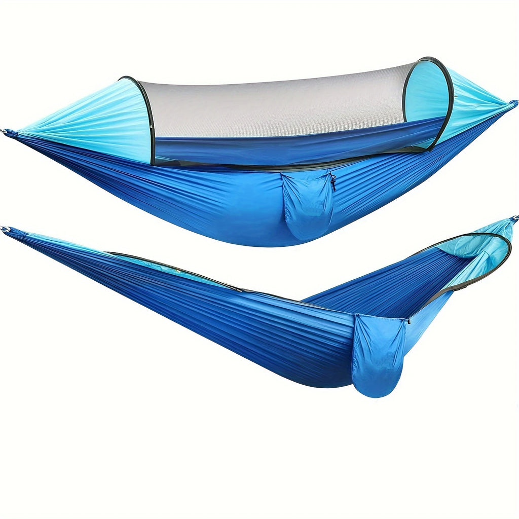 Fully Automatic Quick-Open Mosquito Net Hammock, Outdoor Single-Double Nylon Cloth Camping Support Rod