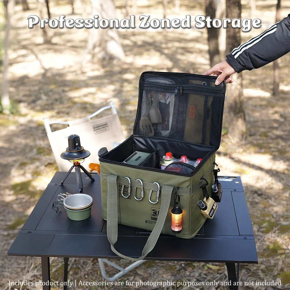 Large Capacity Camping Storage Bag Heavy Duty Water Repellent 600D Oxford Tactical Gear, Organizer, Foldable, Cookware Storage Bin, Travel Accessories - Macgyverzoutpost