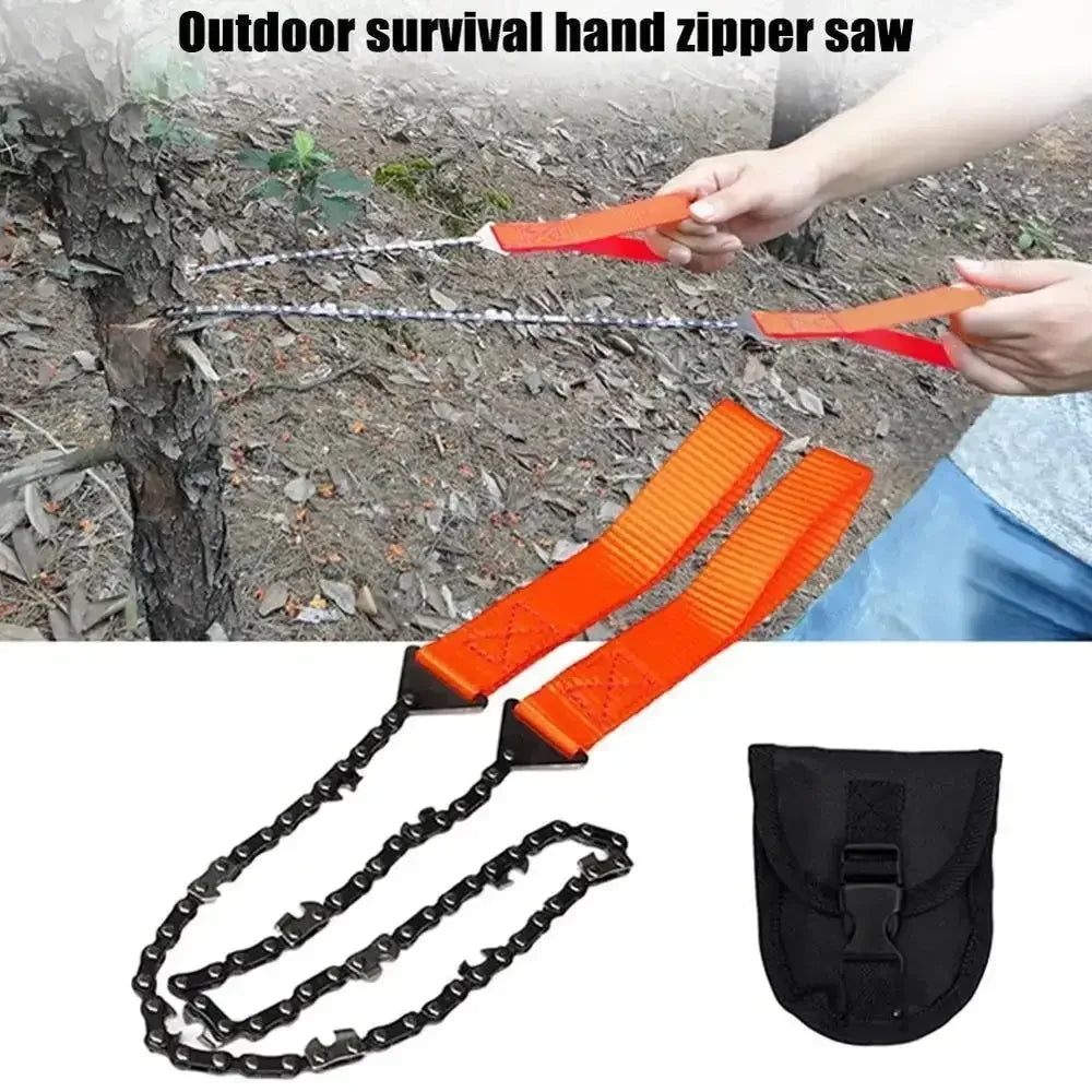 Portable Survival Chain Saw Chainsaws Emergency Camping Hiking Tool Pocket Pouch Outdoor Pocket Chain Saw - Macgyverzoutpost