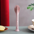 Detachable 3-in-1 Wheat Straw Tableware Reusable Spoon Fork Knife Portable Cutlery Set For Camping Picnic Travel Outdoor - Macgyverzoutpost